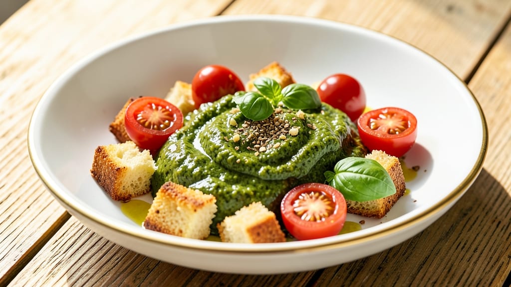 Antipasto Sauce Recipe: Fresh Basil and Garlic Brightness With Crunchy Croutons