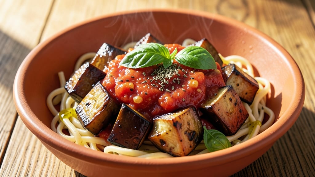 Aubergine Pasta Sauce Recipe: Smoky Eggplant and Tomato Velvety Richness