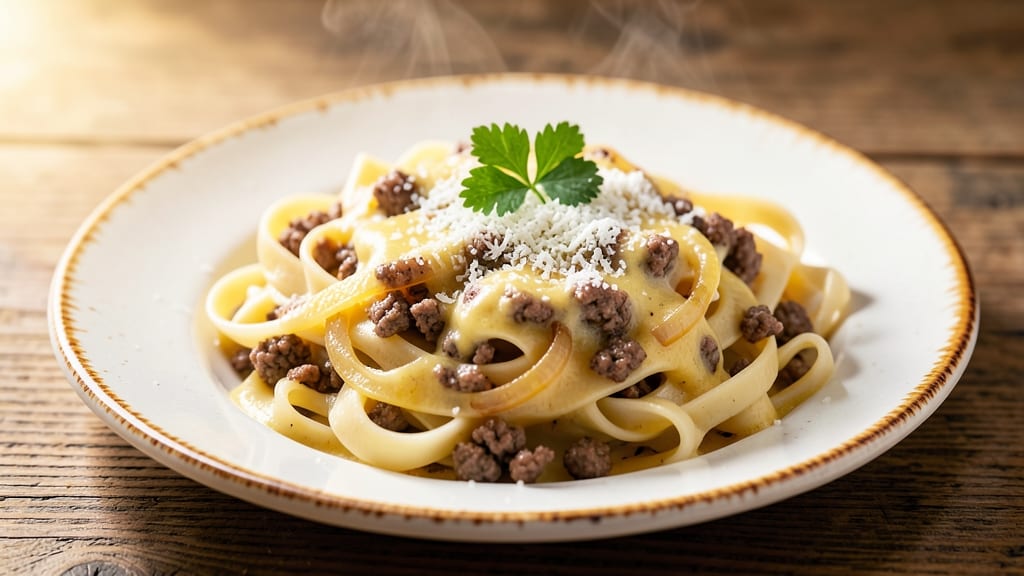 Alfredo Sauce Ground Beef Pasta Recipe: One-Pot Creamy Comfort with Meaty Depth