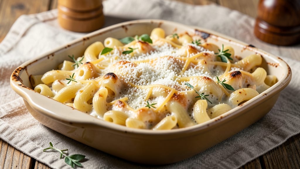 Baked Macaroni and White Sauce Recipe: Crispy Top, Creamy Pasta Harmony