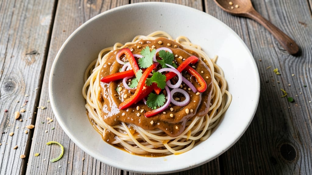 Asian Noodles With Peanut Sauce Recipe: Nutty-Sweet Stir-Fry in 20 Minutes