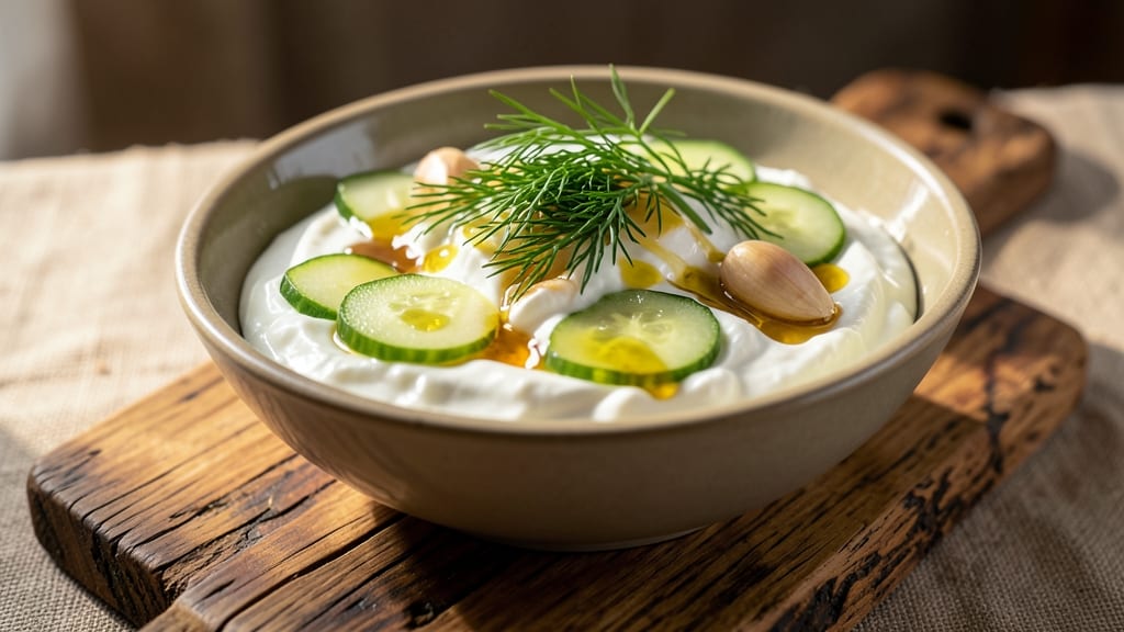 Authentic Tzatziki Sauce Recipe for Gyros: Yogurt-Cucumber Freshness With Herby Crunch