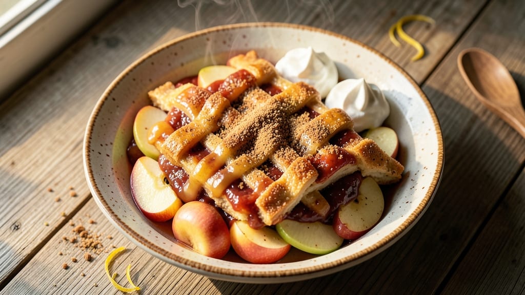 Apple Sauce Crisp Recipe: Buttery Oat Topping Over Spiced Fruit Filling