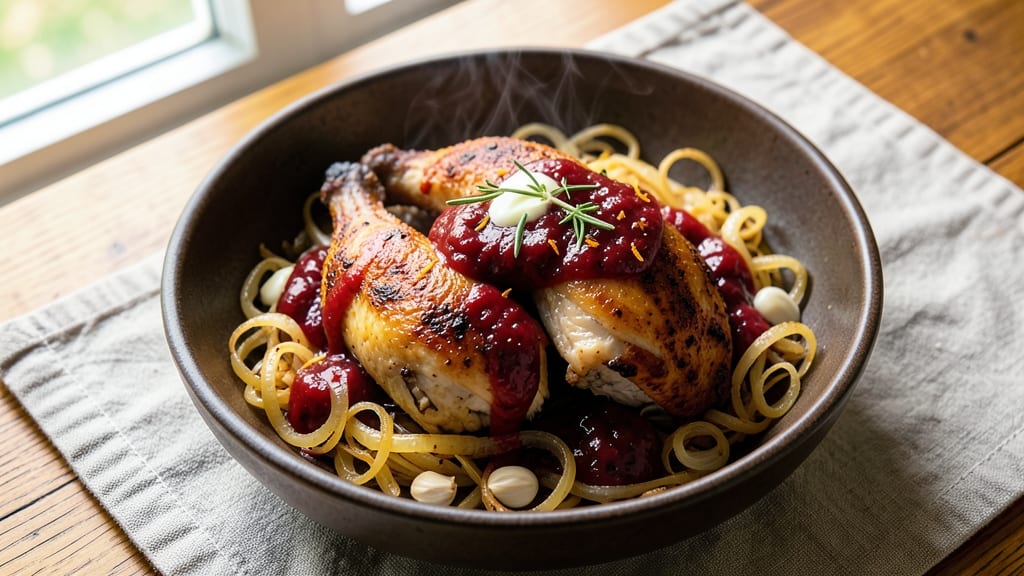 Chicken Recipe with Cranberry Sauce and Onion Soup Mix: Sweet-Tangy Pan Sauce in 20 Minutes