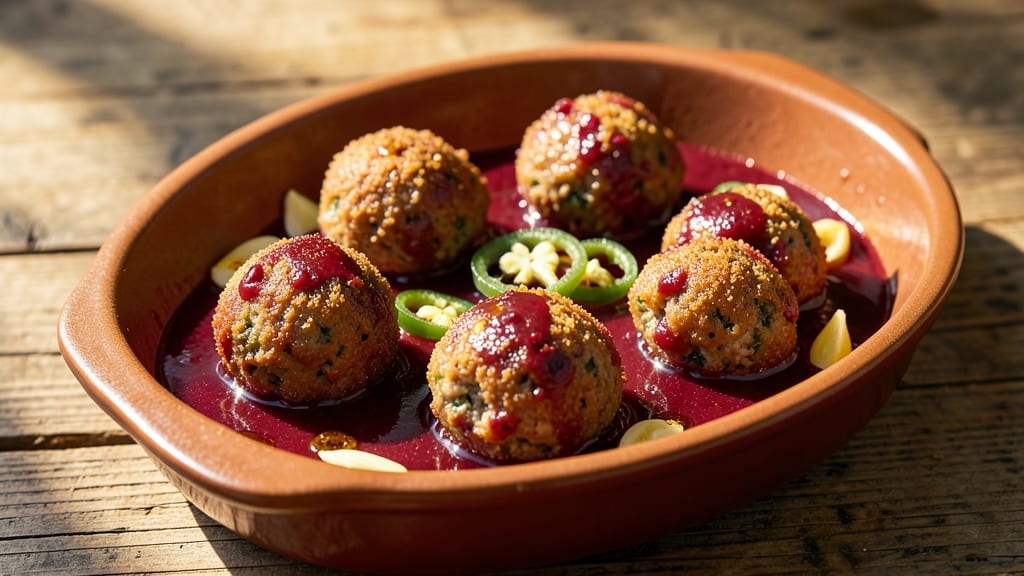 Amylu Cranberry Jalapeño Meatballs Sauce Recipe: Sweet Heat Harmony in 30 Minutes