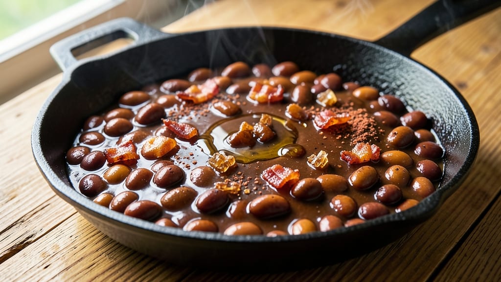 Baked Beans With Barbecue Sauce Recipe: Slow-Simmered Smokiness With Sweet Heat