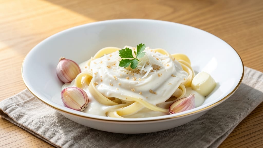 Authentic White Sauce Pasta Recipe: Al Dente Noodles in Velvety Garlic-Herb Bliss