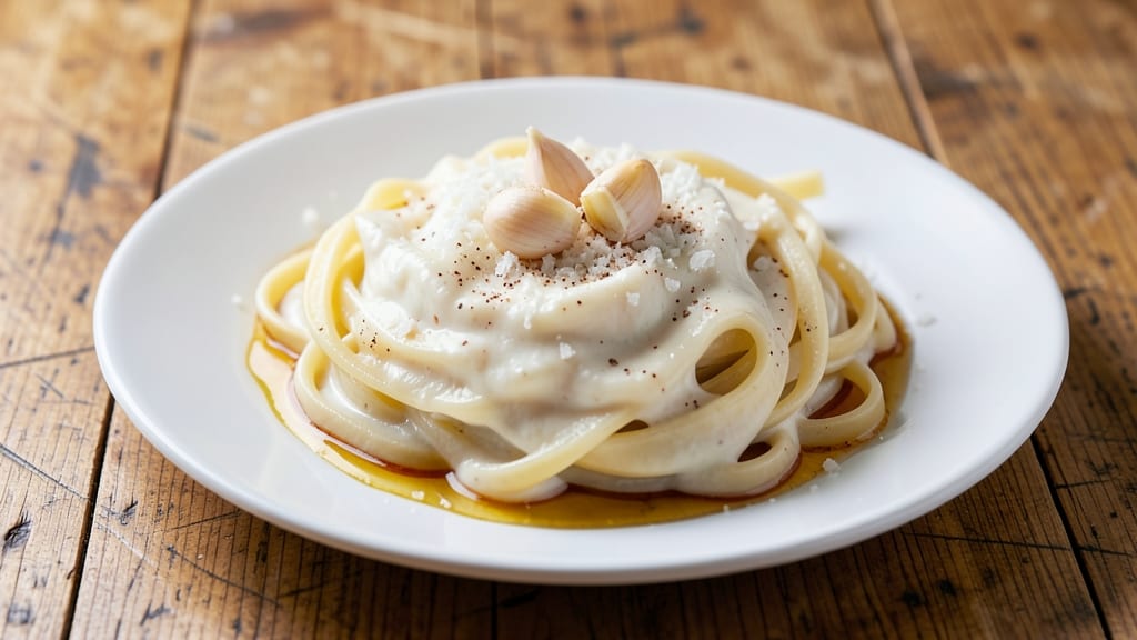 Authentic Italian White Sauce Pasta Recipe: Al Dente Noodles in Creamy Garlic-Herb Velvety Blanket