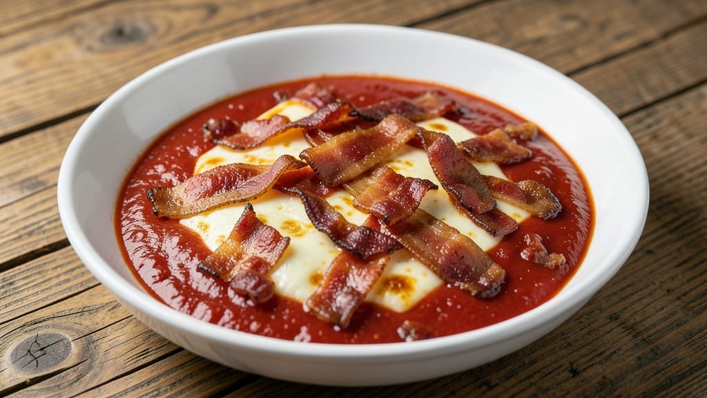 Bacon Cheeseburger Pizza Sauce Recipe: Smoky Tomato Base With Crispy Bacon Bits