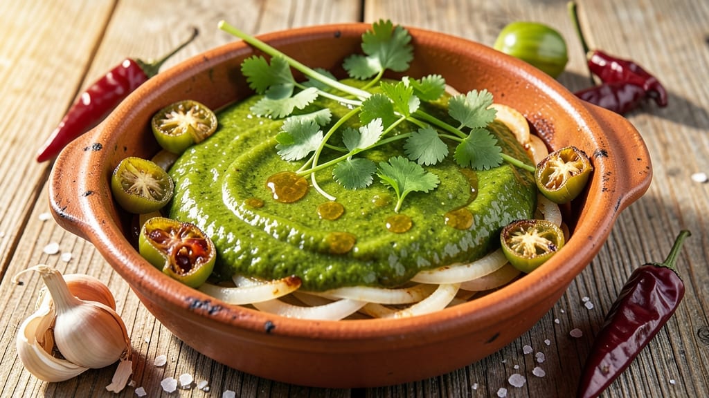 Authentic Mexican Green Enchilada Sauce Recipe: Smoky Tomato and Chipotle Base With Fresh Herb Finish