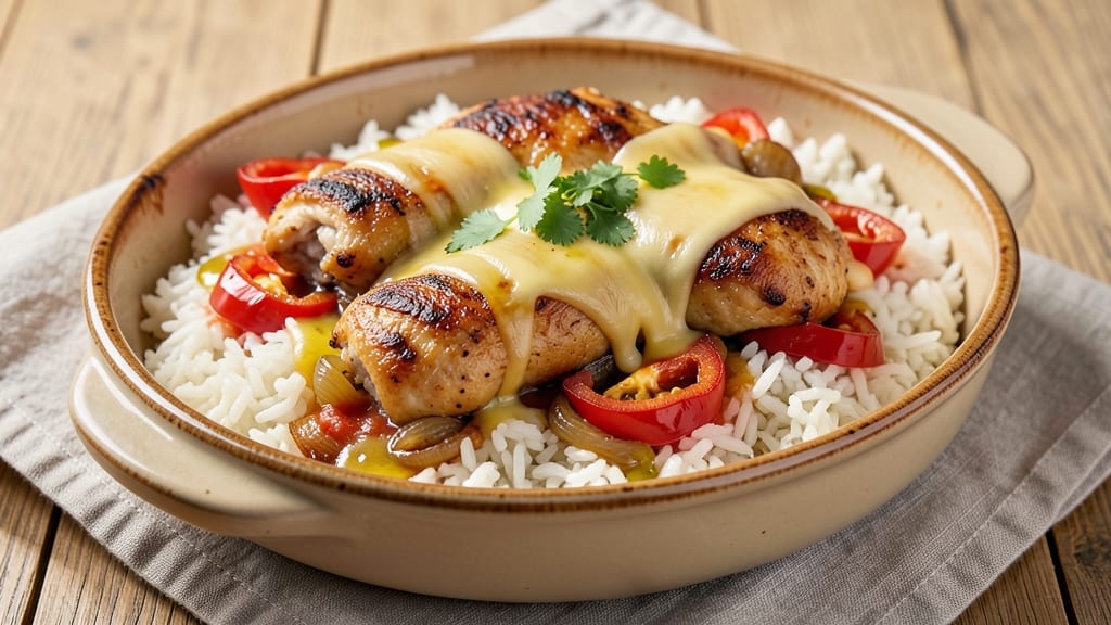 Arroz Con Pollo Cheese Sauce Recipe: One-Pot Creamy Comfort with Golden Crust