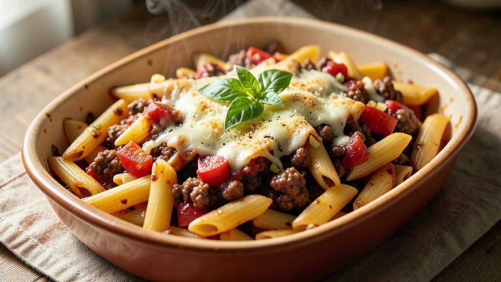Baked Penne With Meat Sauce Recipe: One-Pan Pasta Pileup With Savory Depth