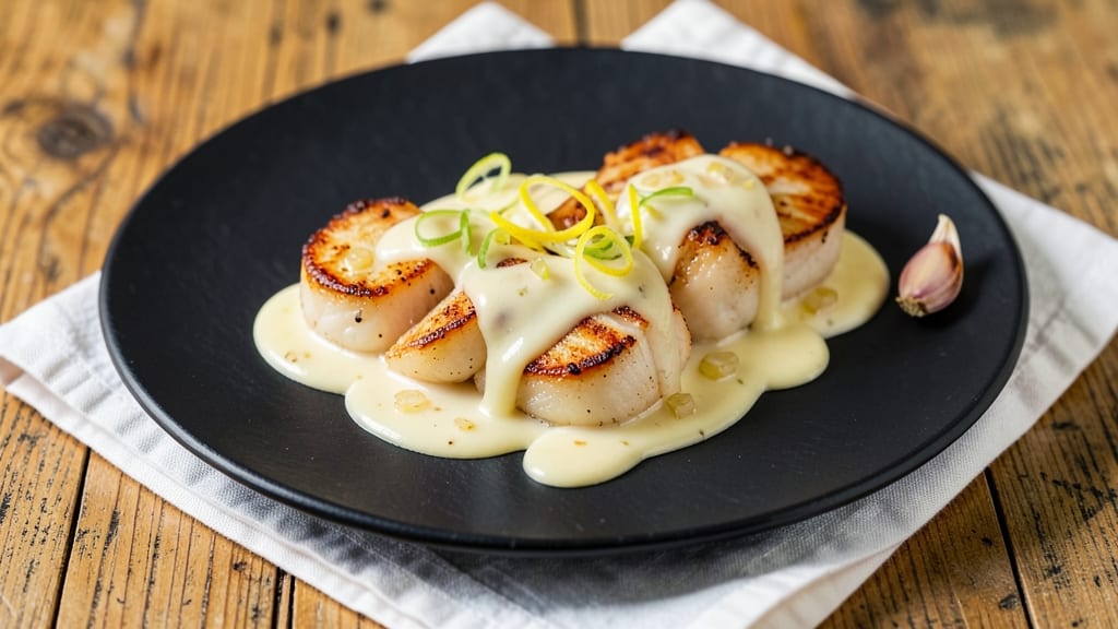 Baked Scallops in Cream Sauce Recipe: Buttery Velvety Sauce That Melts Over Seared Scallops