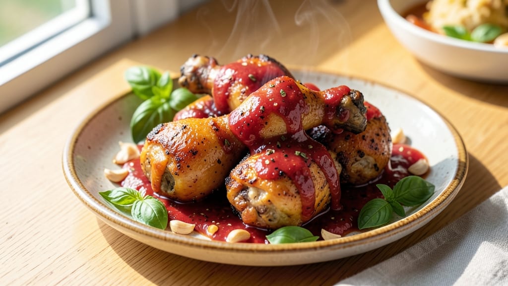 Chicken Drumsticks in Sauce Recipe: One-Pot Crispy Bites with Tangy Tomato Hug