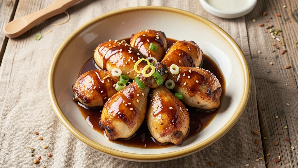 Baked Chicken With Teriyaki Sauce Recipe: Glazed Caramelized Crust and Sticky Sweetness
