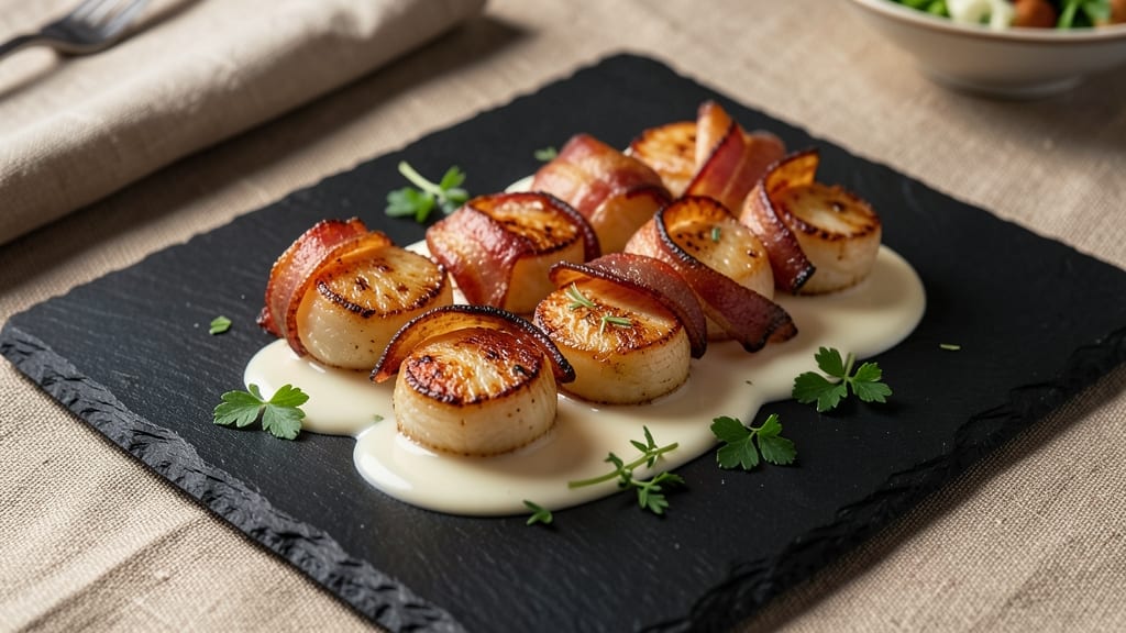 Bacon-Wrapped Scallops Sauce Recipe: Caramelized Butter and Herb Velocity